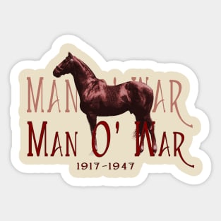 Man O' War - Famous Racehorse Sticker